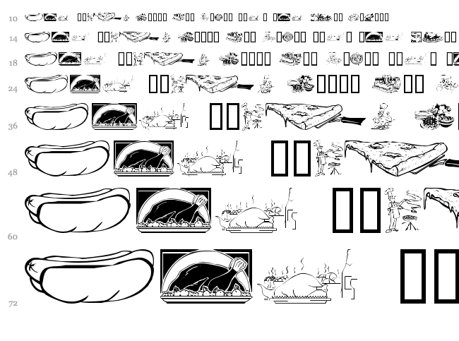 Culinary Art font waterfall
